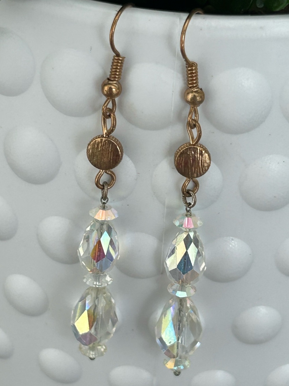 Stunning vintage crystal earrings